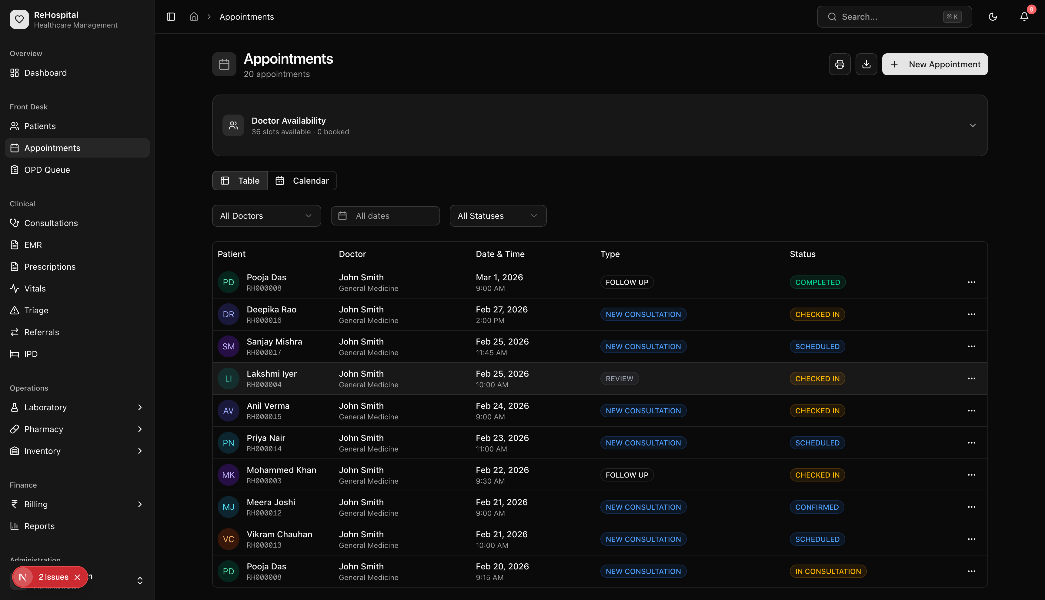 Appointment Scheduling